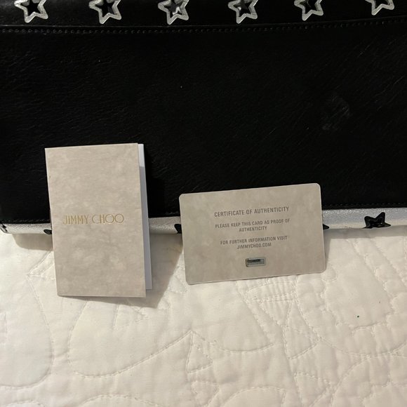 ** JIMMY CHOO Pimlico Star Punching Shoulder Open Tote Bag ** - Picture 2 of 16